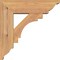Ekena Millwork Merced Traditional Smooth Bracket w/ Offset Brace, Western Red Cedar, 5 1/2"W x 16"D x 16"H BKT0604X16X16MRC01SWR - alternate 3